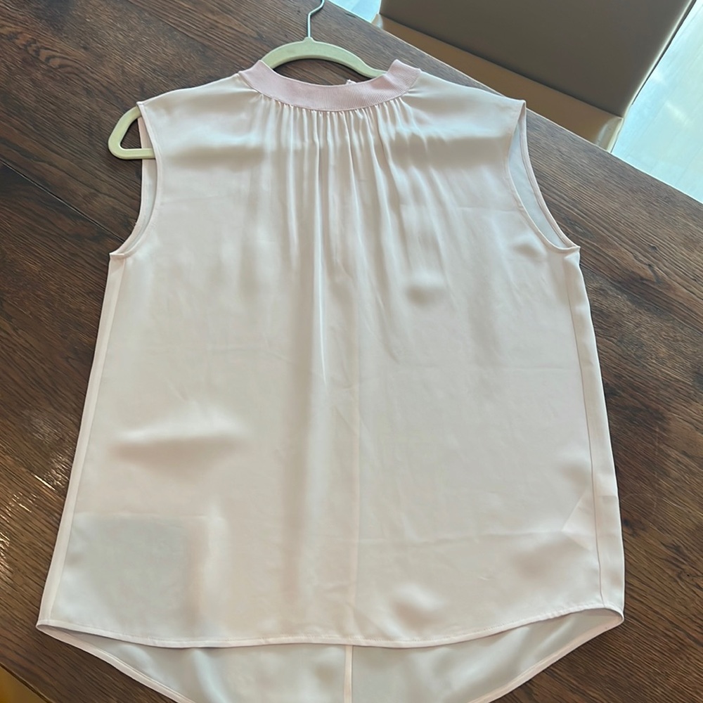 Vince Rose colored silk shell blouse